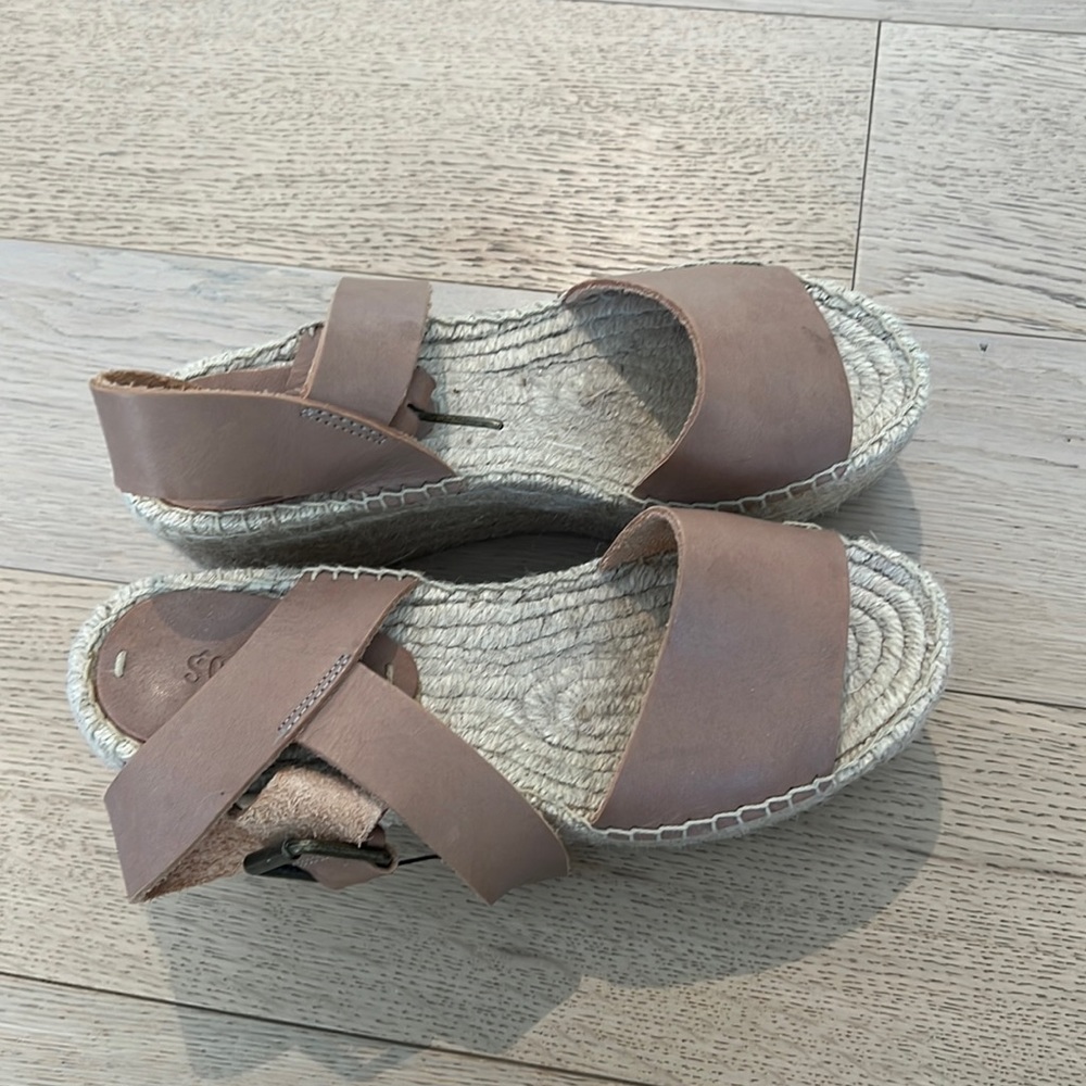 Soludos Nude wedge Sandals 36 espadrille
